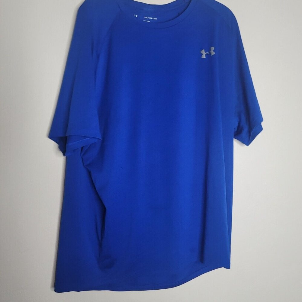 Under Armour Mens XXL  Blue Athletic Training UA Tech T-Shirt Short Sleeve Tee
